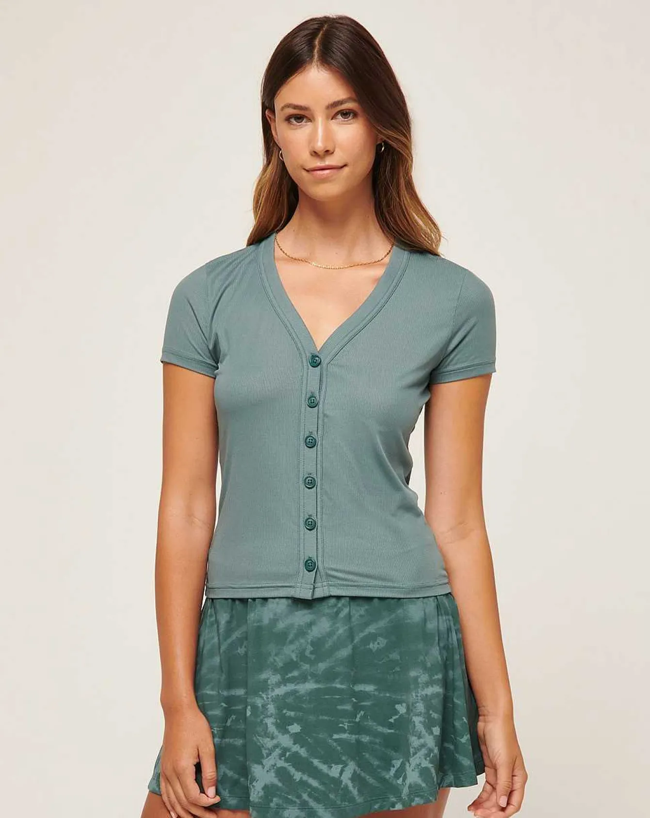 Butterfly Beach Ribbed Top