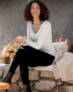 Favorite Day Long Sleeve V-Neck Top