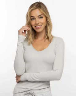 Favorite Day Long Sleeve V-Neck Top
