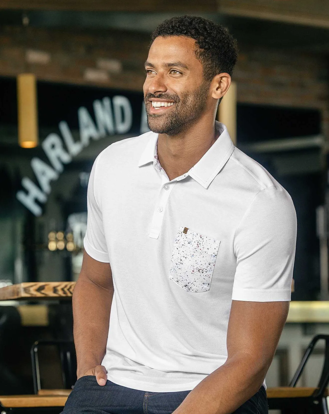 Splatter Pocket Polo