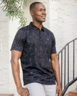 Splatter Print Polo