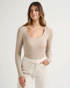 Sun Season Cloud Ribbed Top