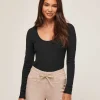 Sun Season Cloud Ribbed Top