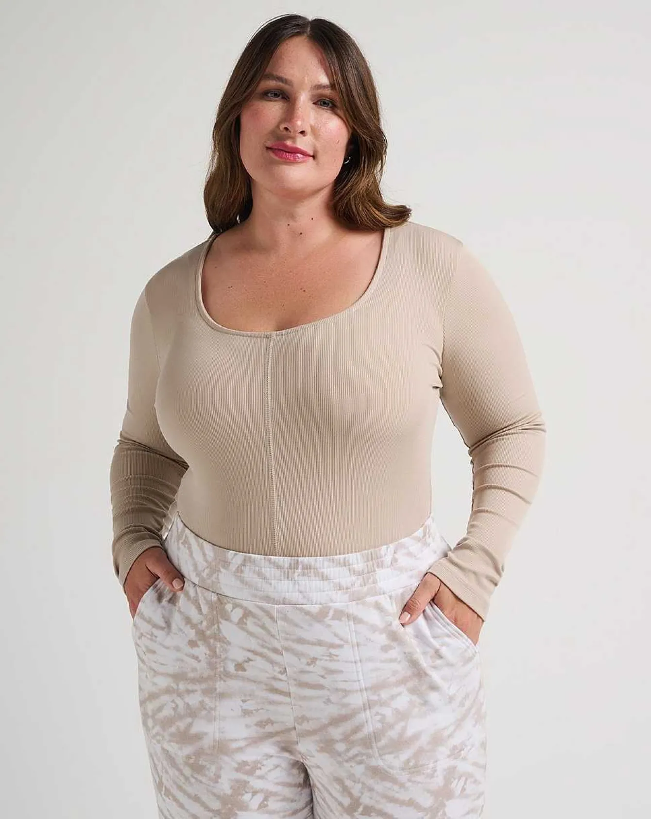 Sun Season Cloud Ribbed Top