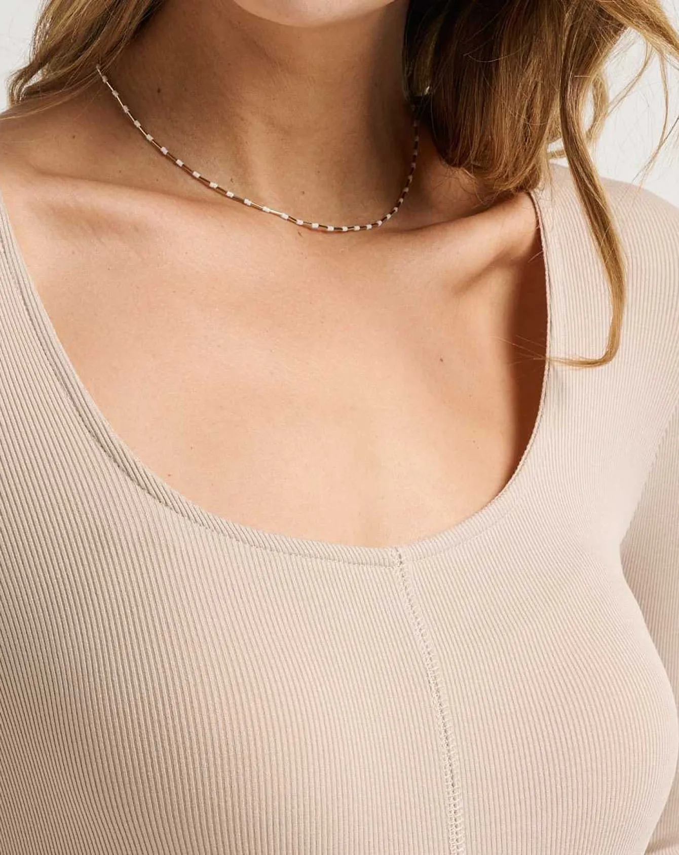 Sun Season Cloud Ribbed Top